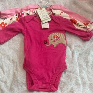 Carter's Fuchsia Elephant Bodysuit Bundle of 3